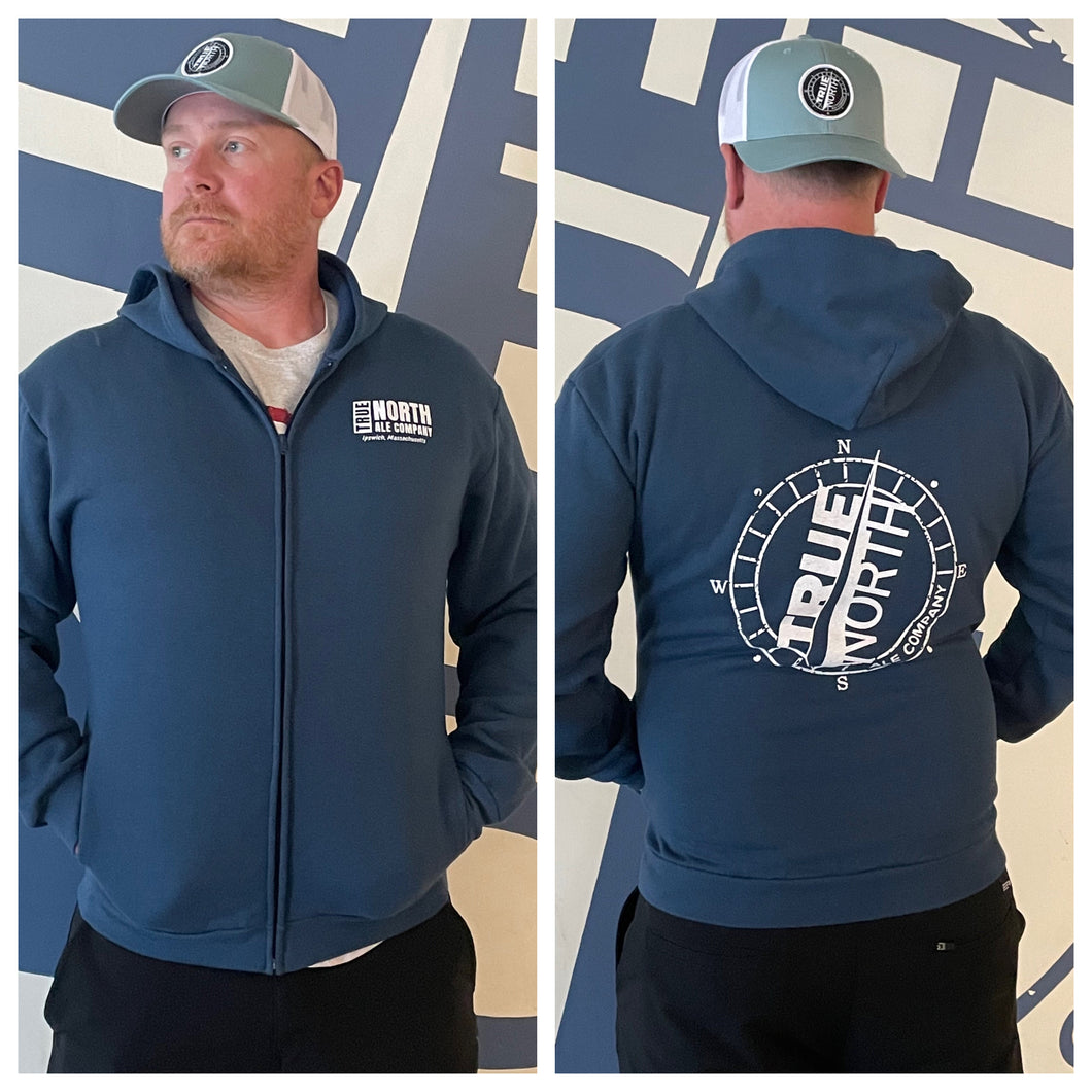 Sea Blue Full-Zip Sweatshirt